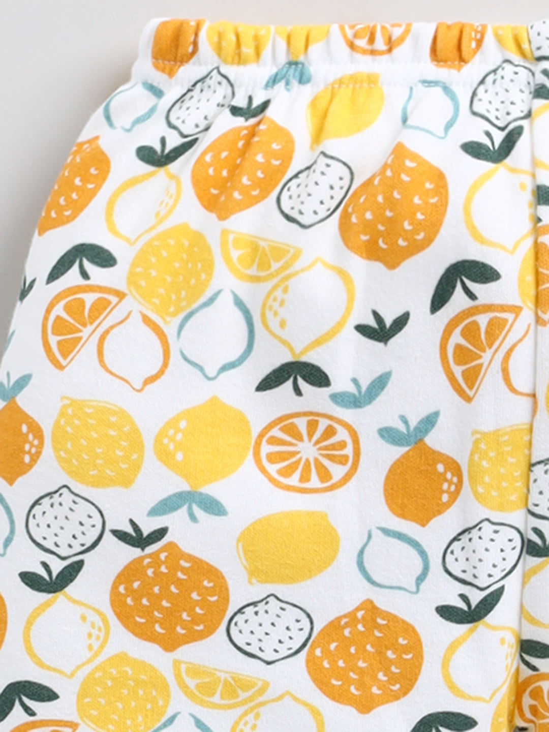 Full Sleeve Pure Cotton Lemon Print Jabla & Shorts
