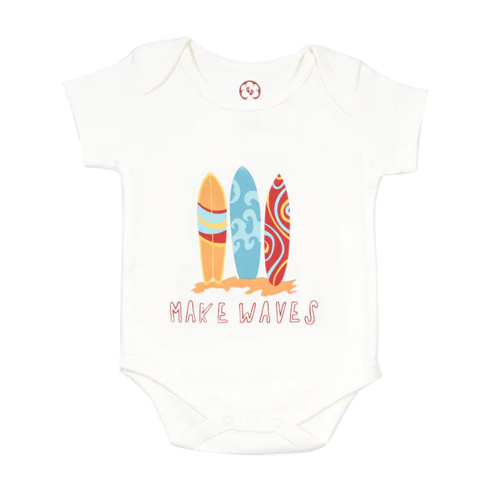 Onesie Half Sleeve - Side snap / Kimono style - Make Wave