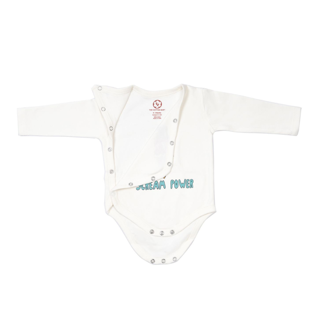 Onesie Full Sleeve - Side snap/Kimono style - Ice Cream