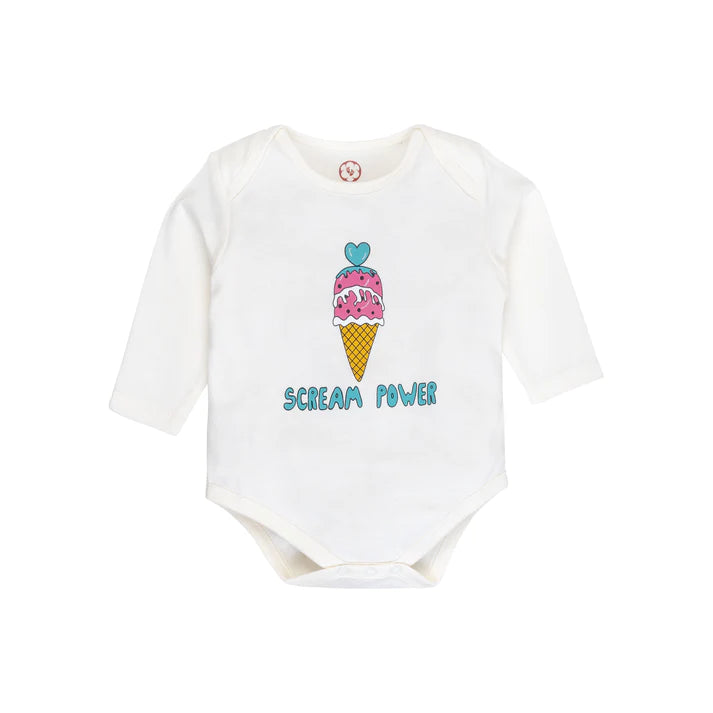 Onesie Full Sleeve - Side snap/Kimono style - Ice Cream