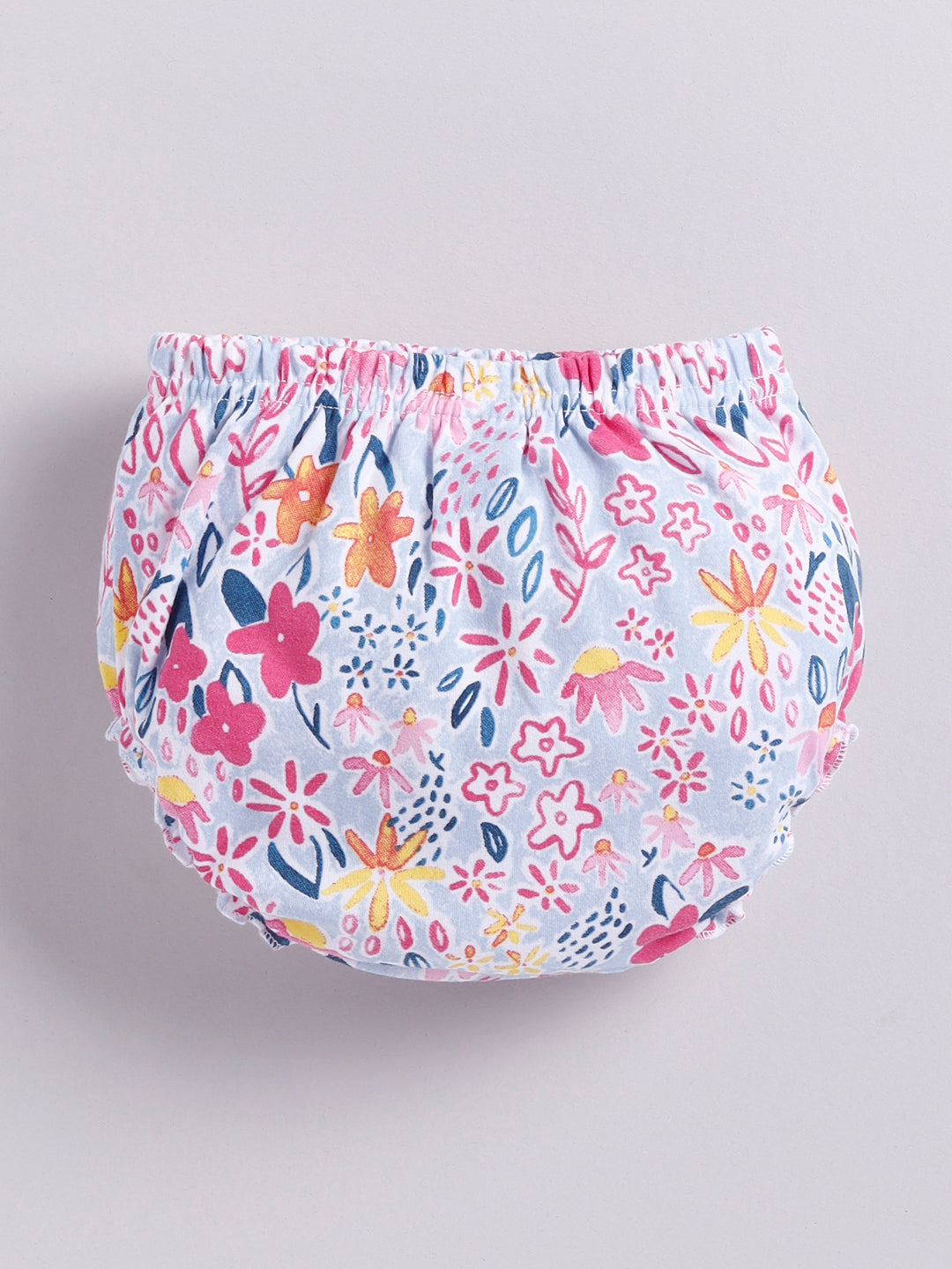 Flower Print Sleeve less Frock & Panty