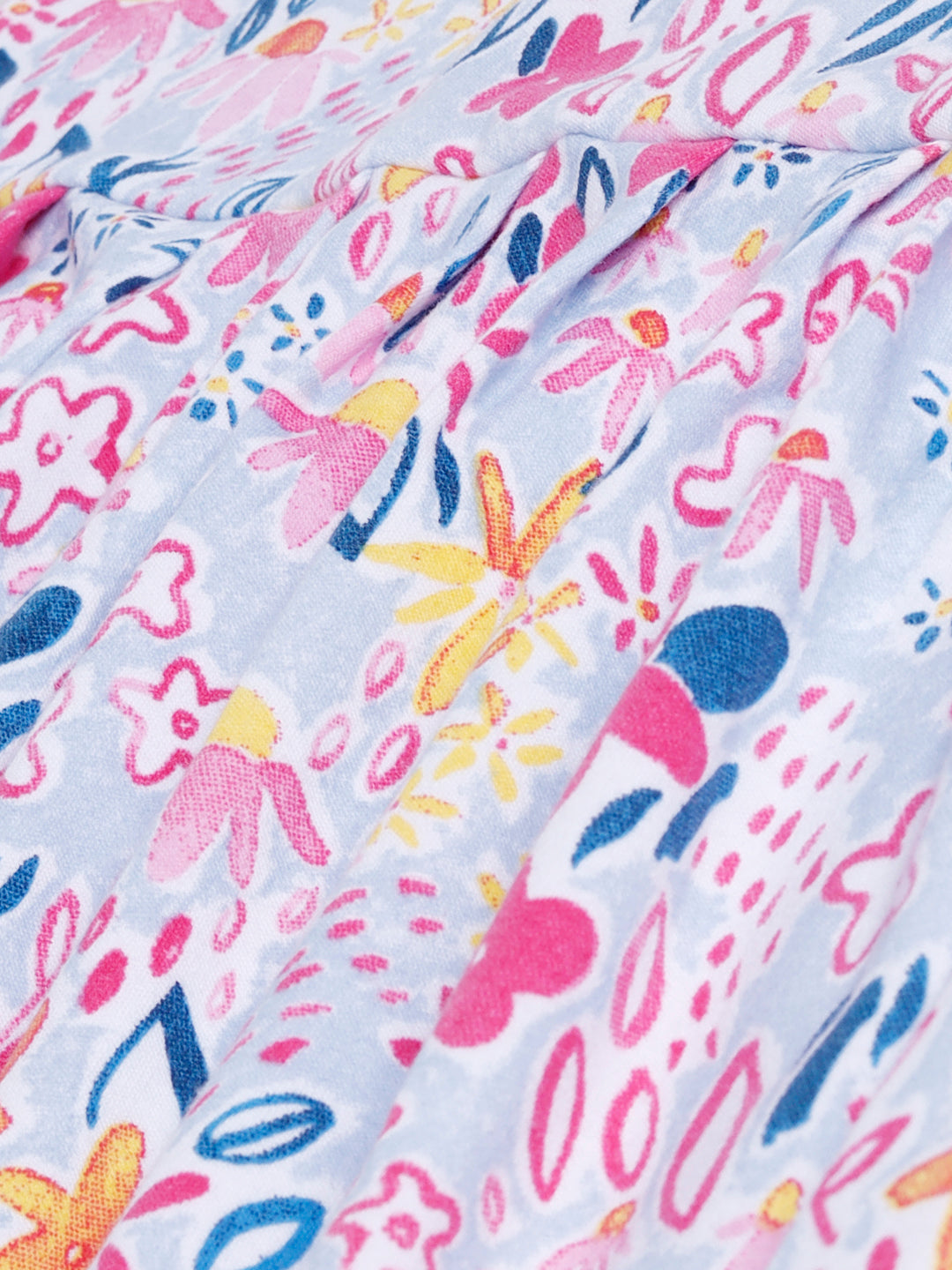 Flower Print Sleeve less Frock & Panty