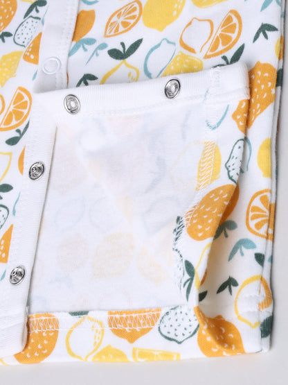 Full Sleeve Pure Cotton Lemon Print Jabla & Shorts