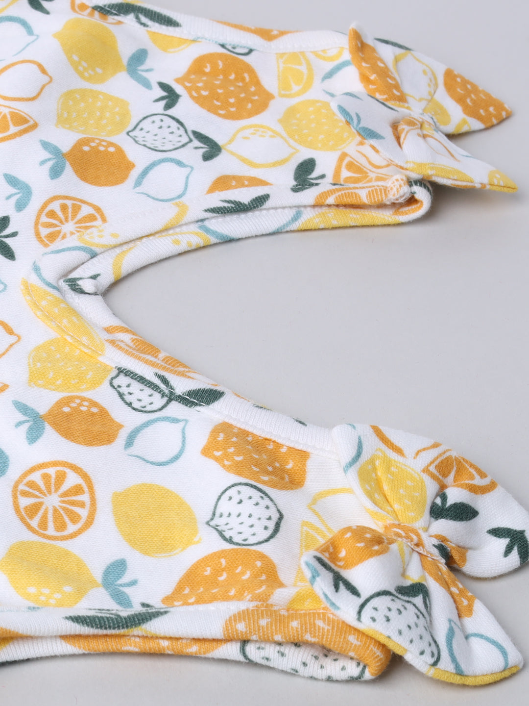 Lemon Print Pure Cotton Girls Sleeve Less Frock