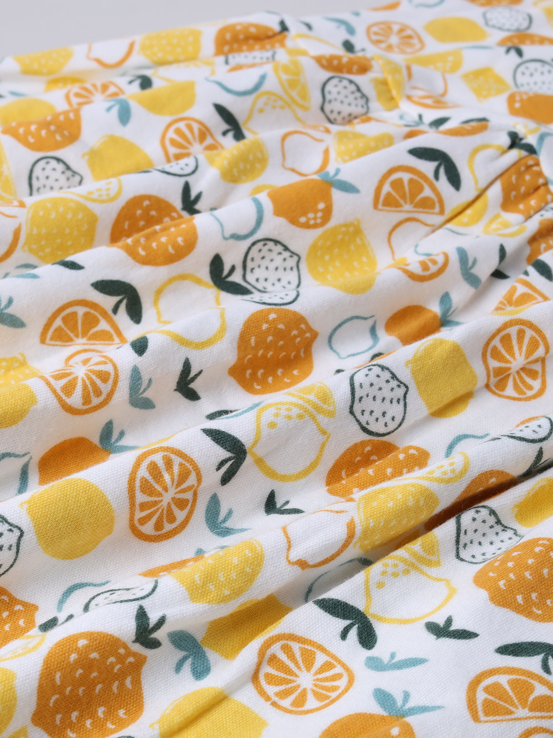 Comfortable Cotton Frock for Infant Girls- Lemon Print