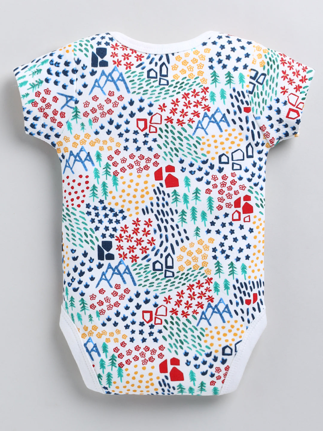 Nature Print Pure Cotton Half Sleeve Onesie