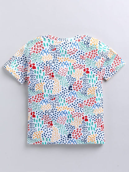 100% Cotton Half Sleeve Tshirt & Short set- Nature Print