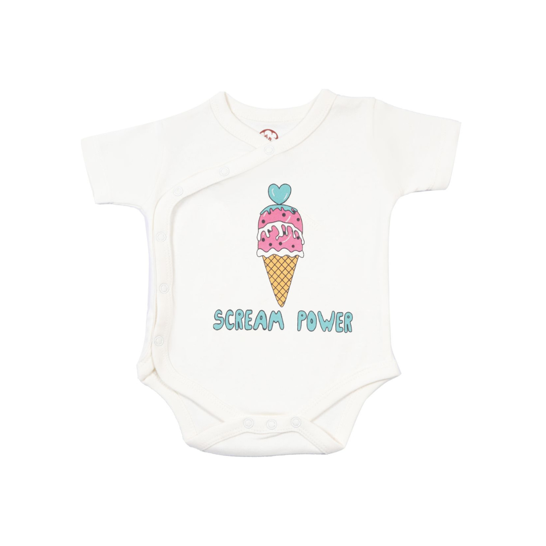 Onesie Half Sleeve - Side snap / Kimono style - Ice Cream