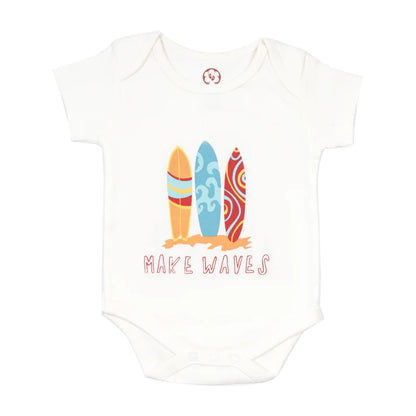 Onesie Half Sleeve - Side snap / Kimono style - Make Wave