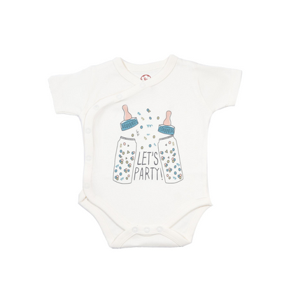 Onesie Half Sleeve - Side snap / Kimono style - Lets Party