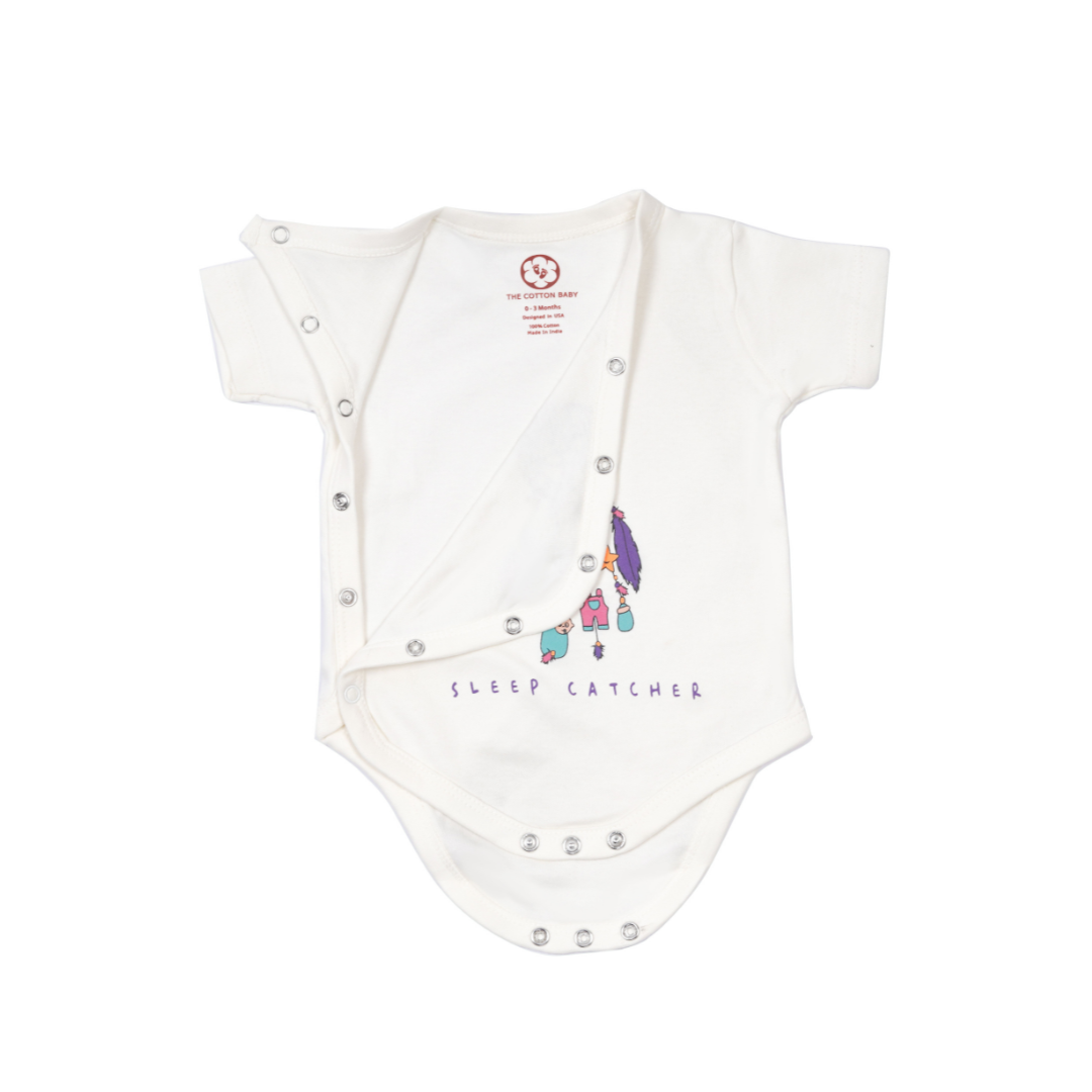 Onesie Half Sleeve - Side snap / Kimono style - Dream Catcher