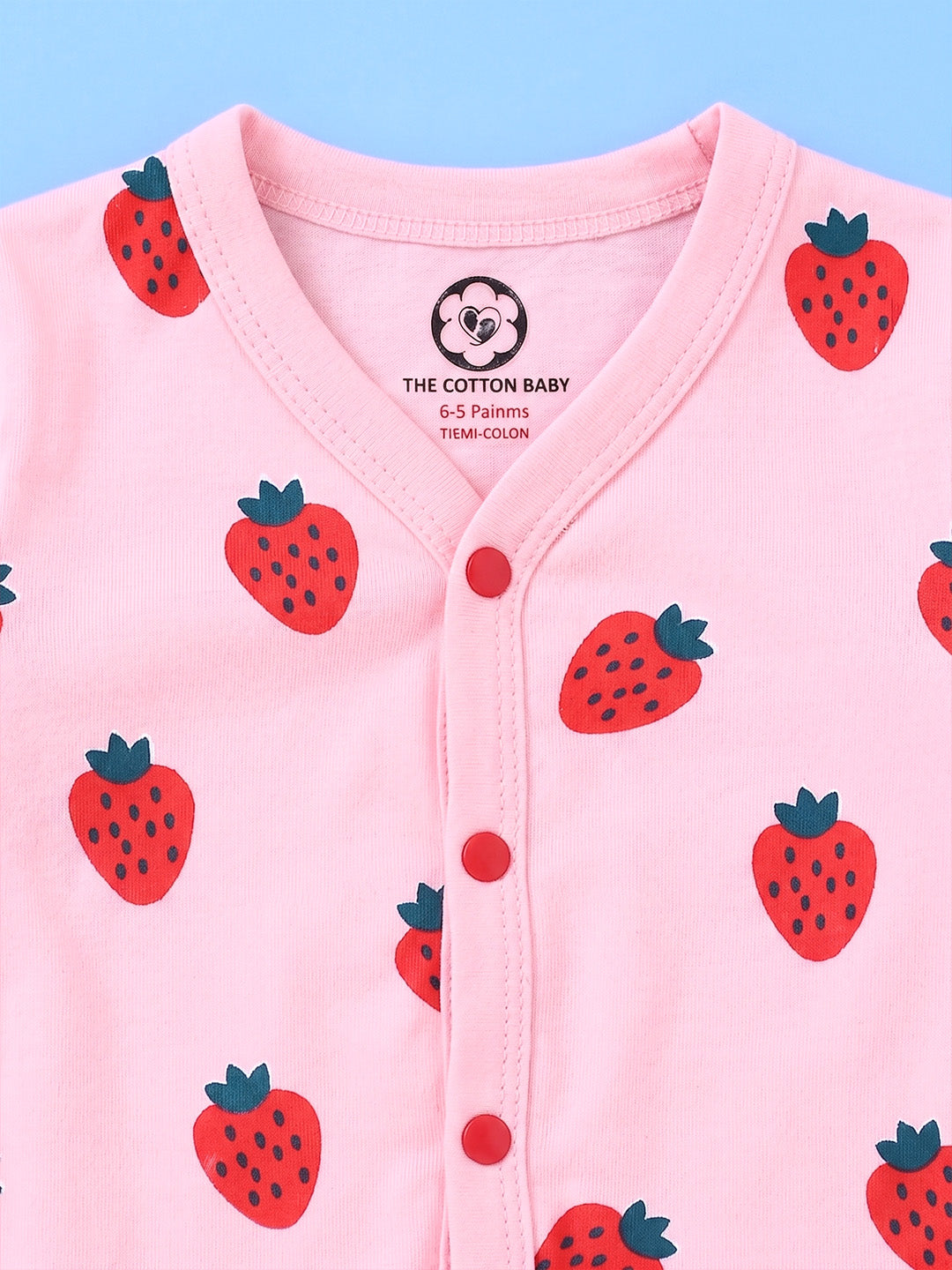 Full Sleeve Jabla & Shorts - Strawberry Print