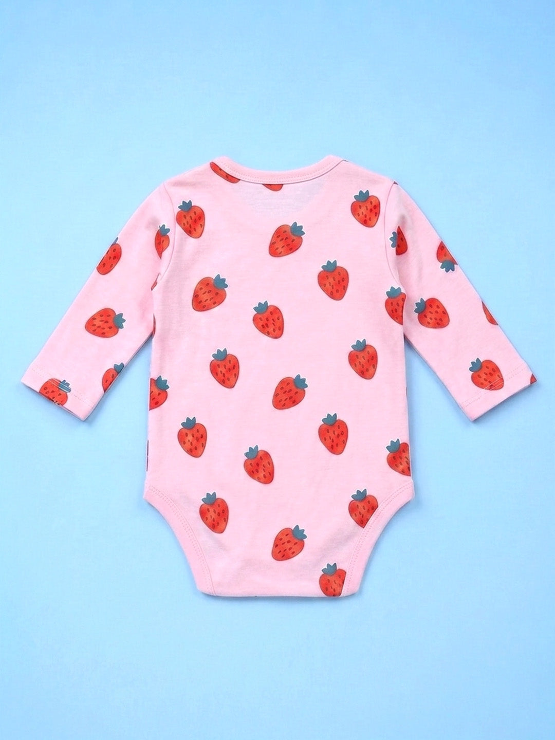 Full Sleeve Onesie Side Snap - Strawberry Print