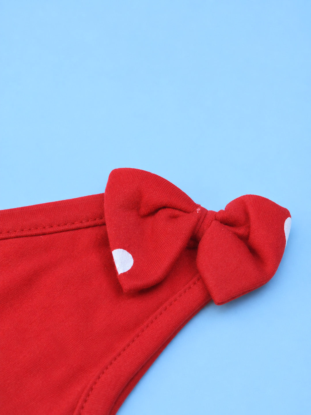 Sleeve Less Frock - Red White Heart Print