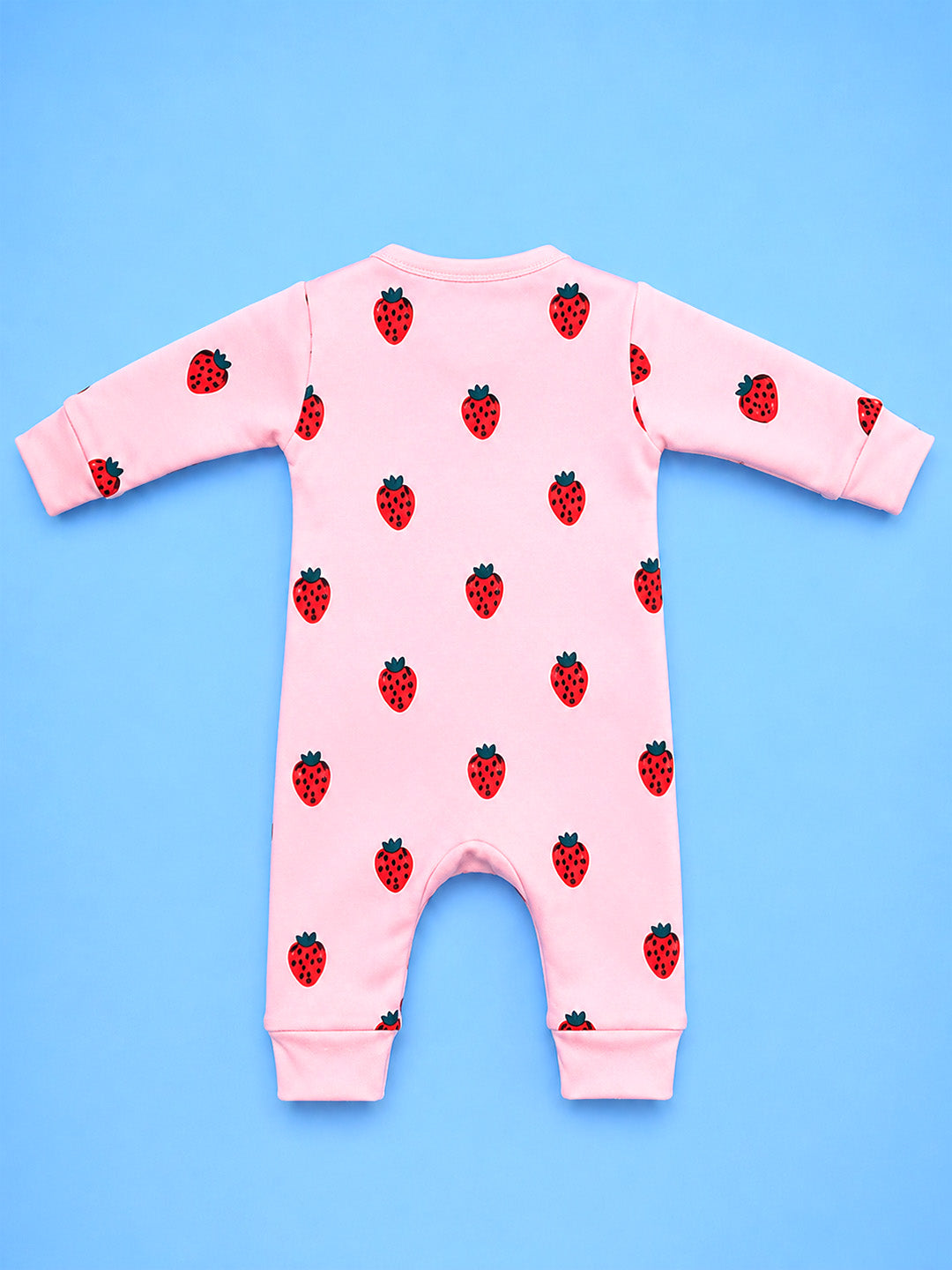Full Body Romper Open Leg- Strawberry Print