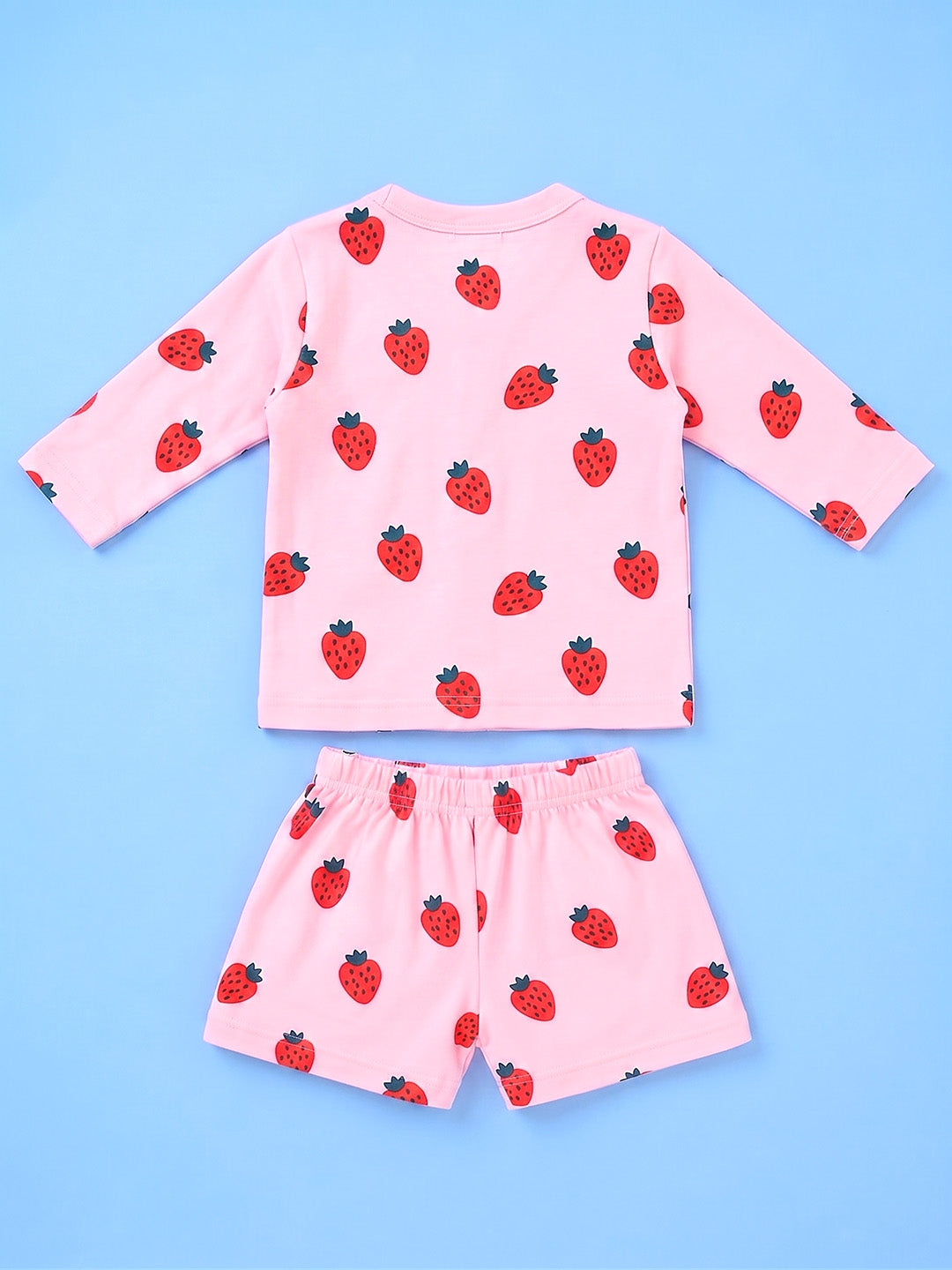Full Sleeve Jabla & Shorts - Strawberry Print