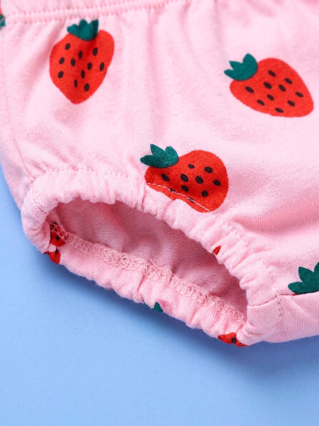 Full Sleeve Frock & Panty Set - Strawberry Print