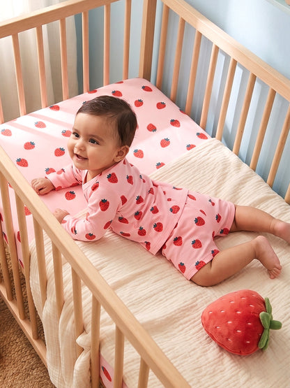 Full Sleeve Jabla & Shorts - Strawberry Print