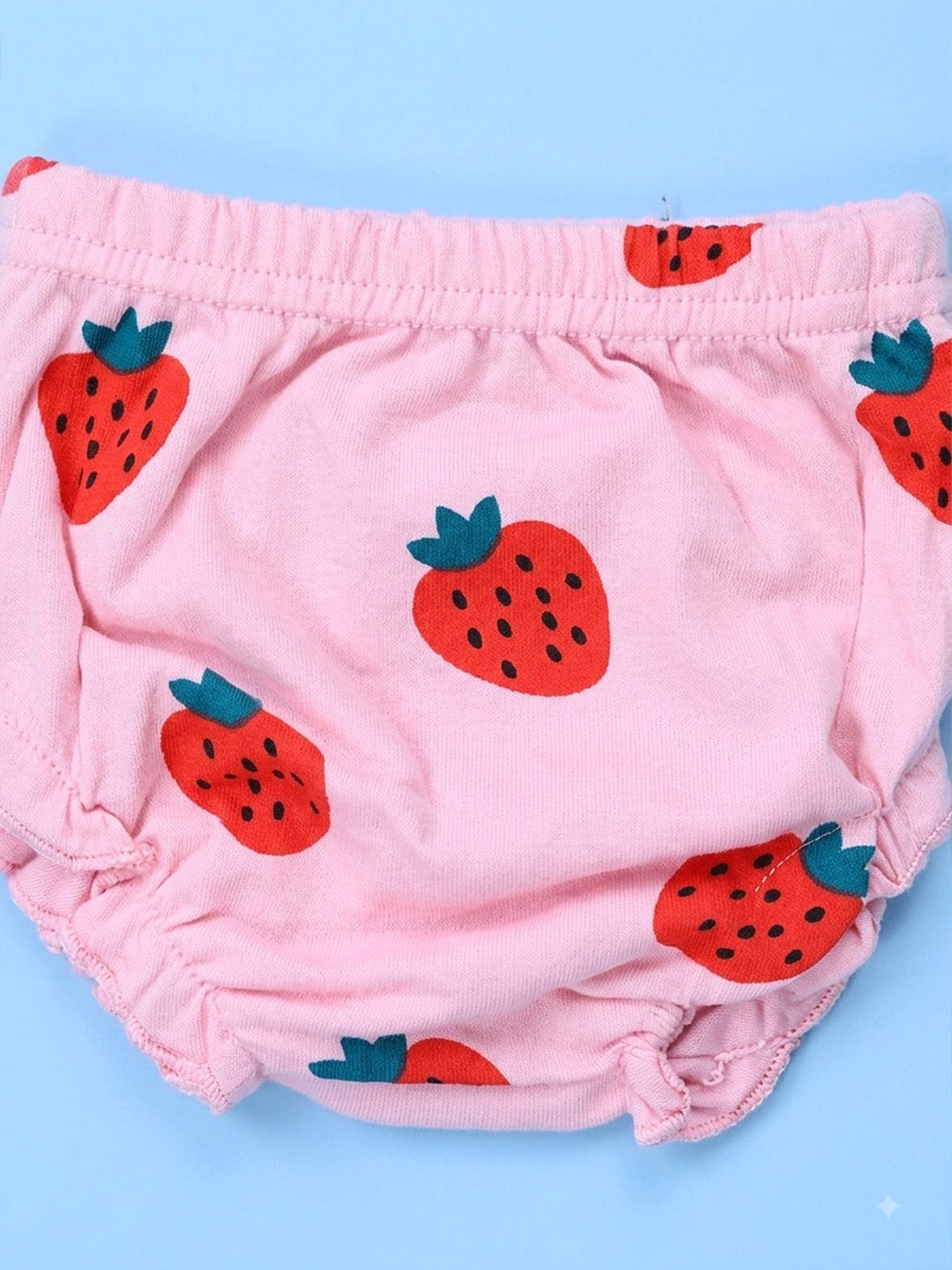 Full Sleeve Frock & Panty Set - Strawberry Print