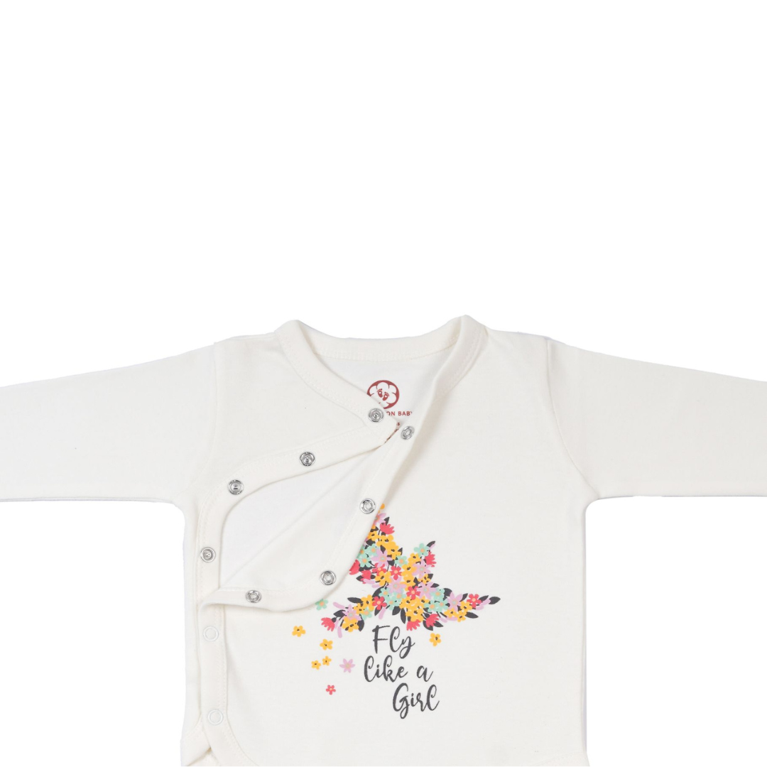 Onesie Full Sleeve - Side snap/Kimono style - Lets Party
