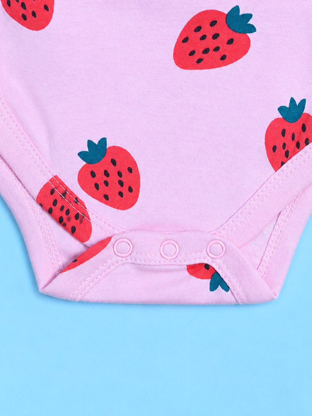 Sleeve Less Onesie Side Snap - Strawberry Print
