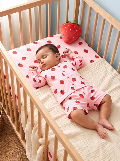 Full Sleeve Jabla & Shorts - Strawberry Print