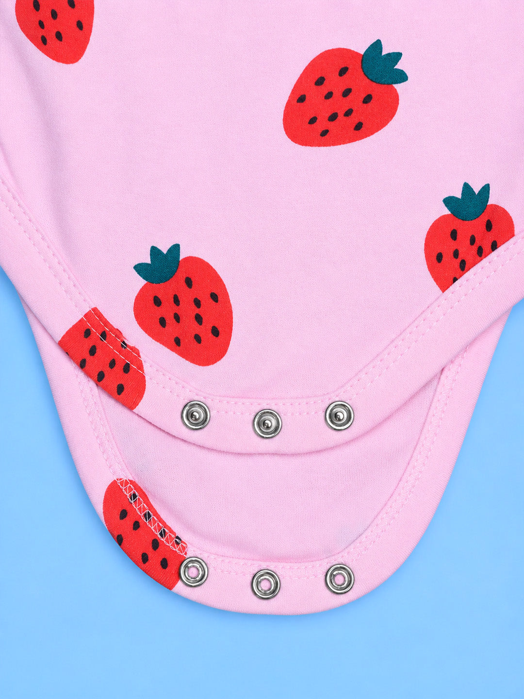 Sleeve Less Onesie Side Snap - Strawberry Print