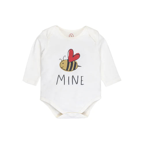 Onesie Full Sleeve - Side snap/Kimono style - Be Mine