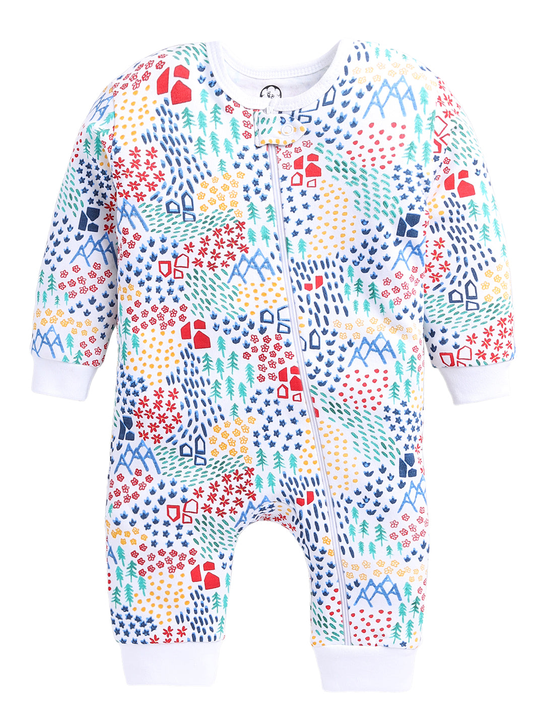 Nature Printed Pure Cotton Full Body Romper