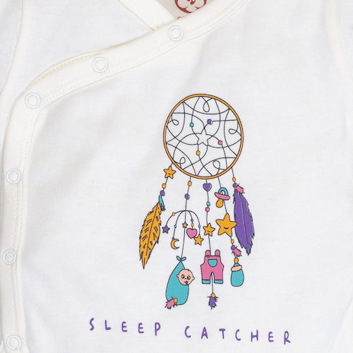 Onesie Half Sleeve - Side snap / Kimono style - Dream Catcher
