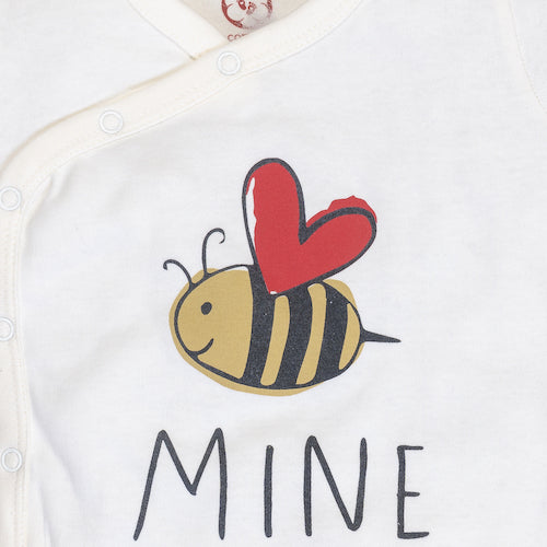 Onesie Half Sleeve - Side snap / Kimono style - Be Mine